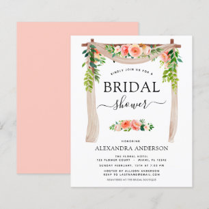 Invitation de fête prénuptiale à petit budget Fleu