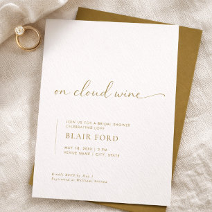 Invitation de fête prénuptiale Simple On Cloud Win