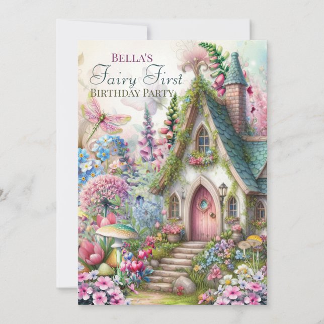 Invitation de fête principale Cottage Forêt Féeriq (Devant)