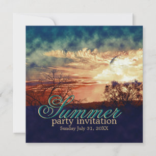 Invitation de fête rustique en plein air pour les 