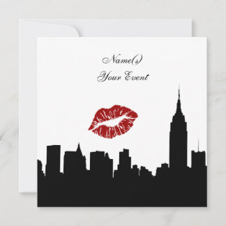Invitation de fête silhouette de la skyline de NYC