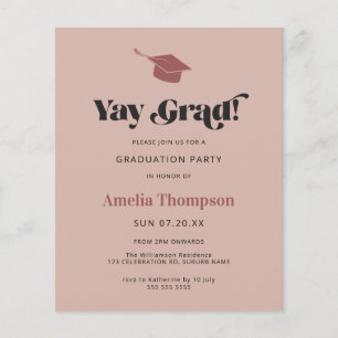 Invitation de fête simple moderne avec un chapeau