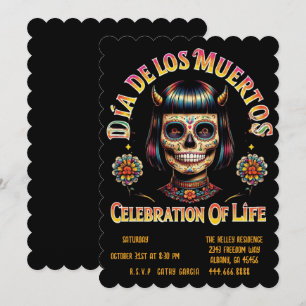 Invitation de fête Sugar Skull - Dia De Los Muerto