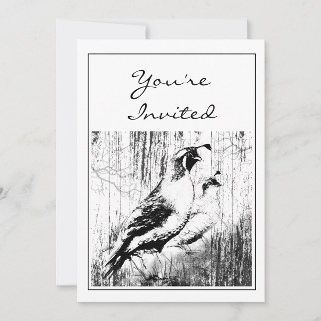 Invitation de fête sur le thème du design vintage  (Devant)