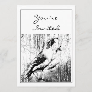 Invitation de fête sur le thème du design vintage