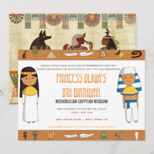 Invitation de fête sur le thème égyptien