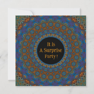 Invitation de fête surprise Mandala décorative