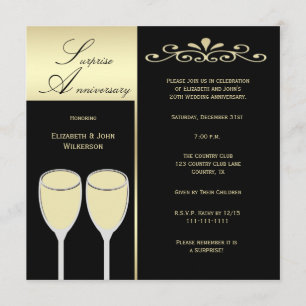 Invitation de fête surprise pour anniversaire de m