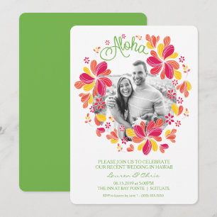 Invitation de fête Tropical Luau avec photo - Hawa