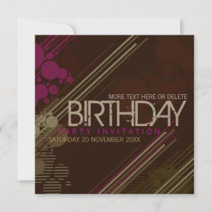 Invitation de fête urbaine grunge funky