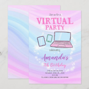 Invitation de fête virtuelle, Invitation d'anniver