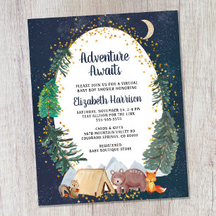 Invitation de fête virtuelle pour bébé à petit bud