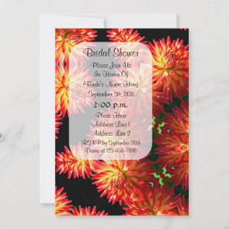 Invitation de Fêtes des mariées florales Red Dahli