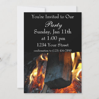 Invitation de feu de flamme de fête