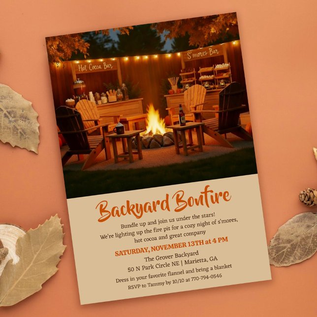 Invitation de feu de jardin d'automne (Créateur téléchargé)