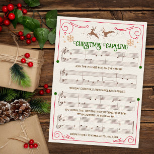 Invitation de feuille de musique de vacances de No