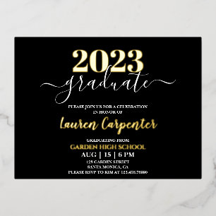 Invitation de feuille d'or