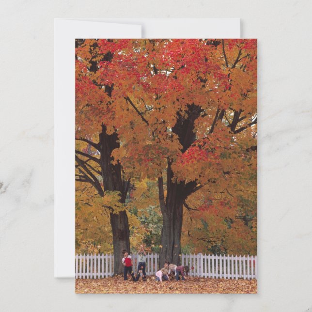 Invitation de feuilles d'automne (Devant)
