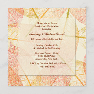 Invitation de Feuilles pressés