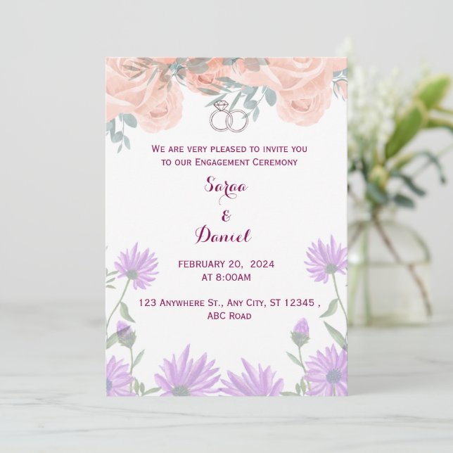 Invitation de fiançailles (Debout devant)