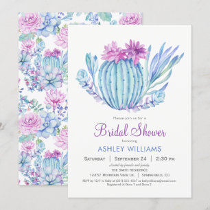 Invitation de Fiançailles aux Succulentes