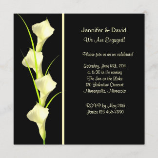 Invitation de fiançailles de Lillies de calla