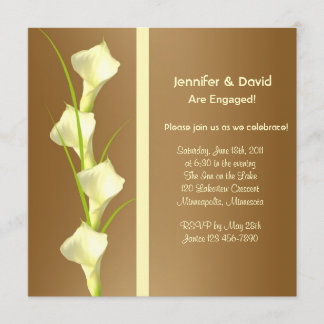 Invitation de fiançailles de Lillies de calla
