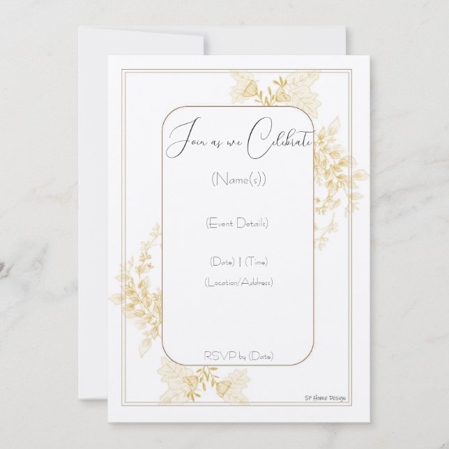 Invitation de fiançailles de mariage (Devant)