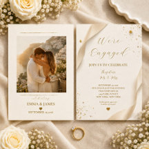 Invitation de fiançailles élégante et personnalisé