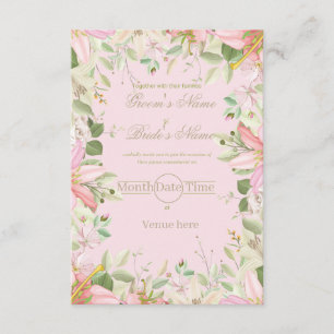 Invitation de fiançailles florale élégante