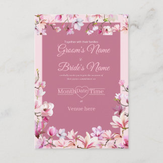 Invitation de fiançailles florale romantique