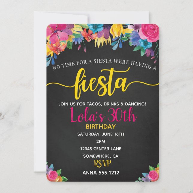INVITATION DE FIESTA (Devant)