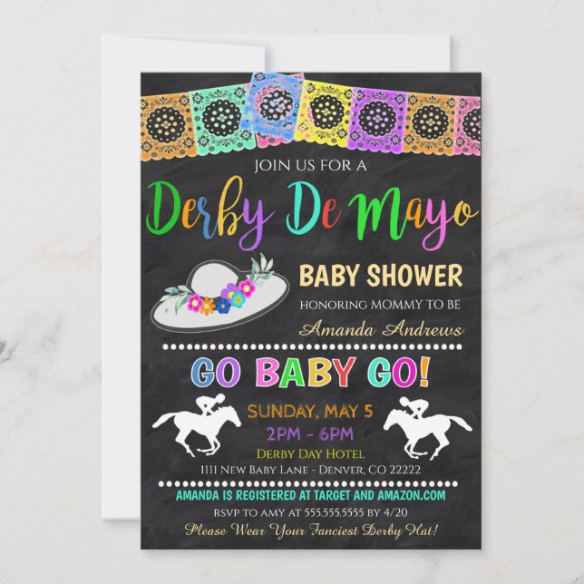 Invitation de Fiesta Baby shower (Devant)