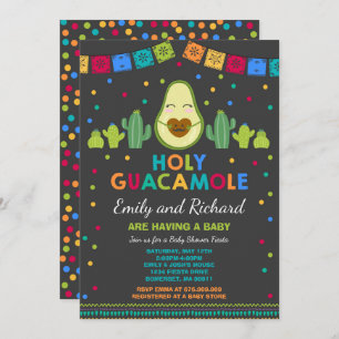 Invitation de Fiesta Baby shower Saint-Guacamole