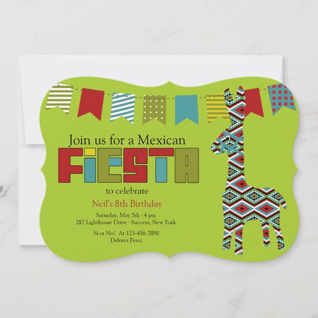 Invitation de Fiesta Burro (Devant)