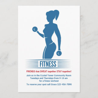 Invitation de fille de forme physique