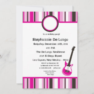 Invitation de fille Rocker 5x7