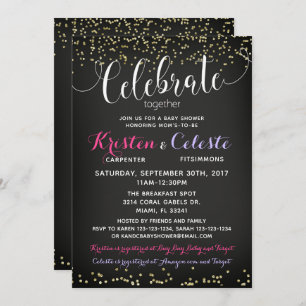 Invitation de filles Baby showers conjointe Friend