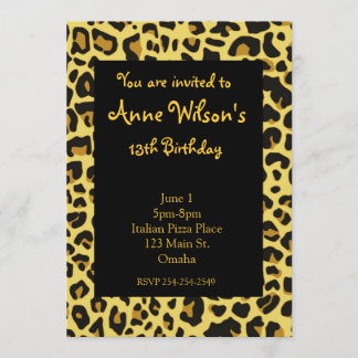 Invitation de filles d'impression de Jaguar