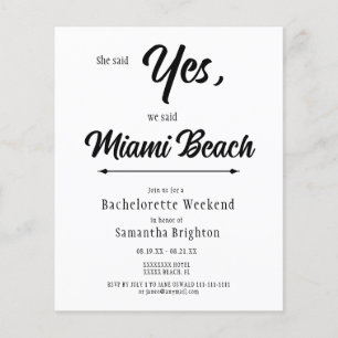 Invitation de fin de semaine minimaliste de bachel