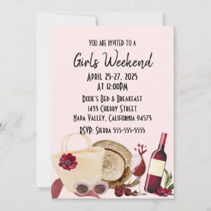 Invitation de fin de semaine pour filles Bachelore
