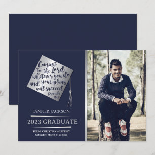 Invitation de fin d'études 2023 avec une citation 