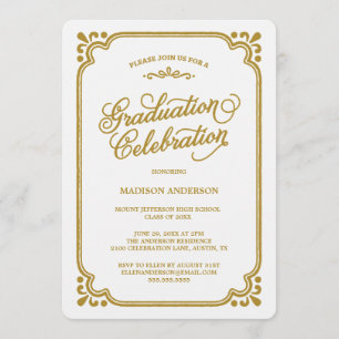Invitation de fin d'études   Campagne Vintage