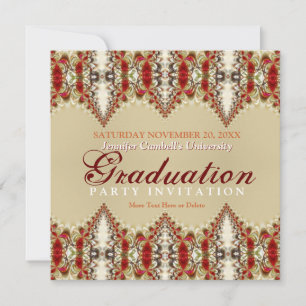 Invitation de fin d'études en dentelle batik