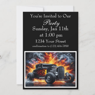 Invitation de flamme Hot Rod