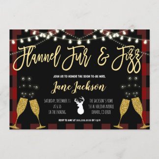 Invitation de Flannel Fur et Fizz Party