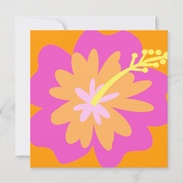 Invitation de fleurs d'Hibiscus (Devant)