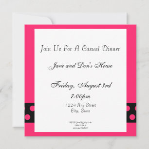 Invitation de fleurs roses