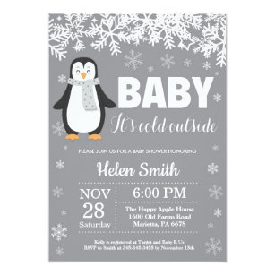 Invitations Faire Part Pingouin De Bebe Zazzle Fr