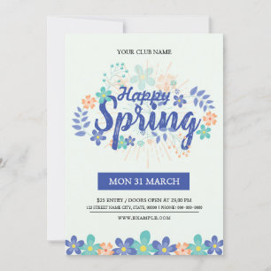 Invitation de flyer du Festival Spring